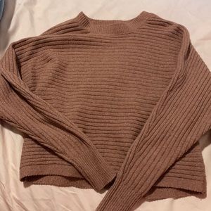 pink rose cropped sweater